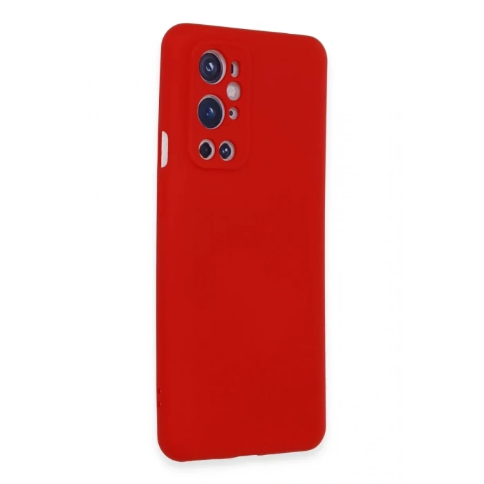 One Plus 9 Pro Kılıf Nano içi Kadife Silikon - Kırmızı
