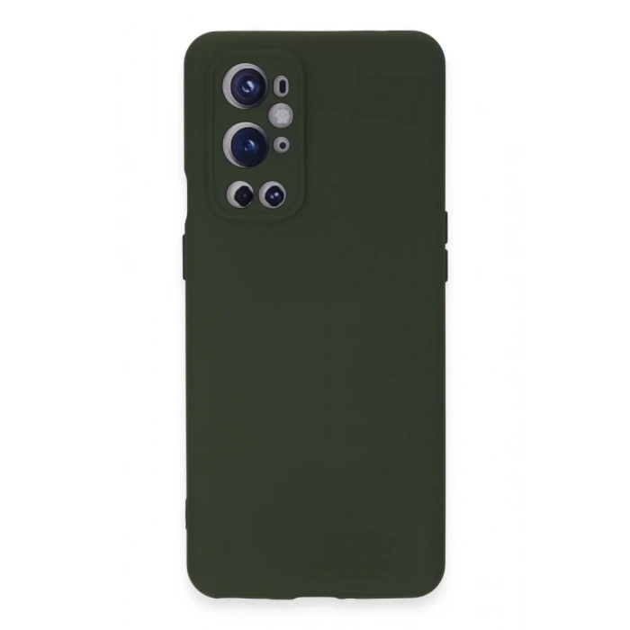 One Plus 9 Pro Kılıf Nano içi Kadife Silikon - Koyu Yeşil