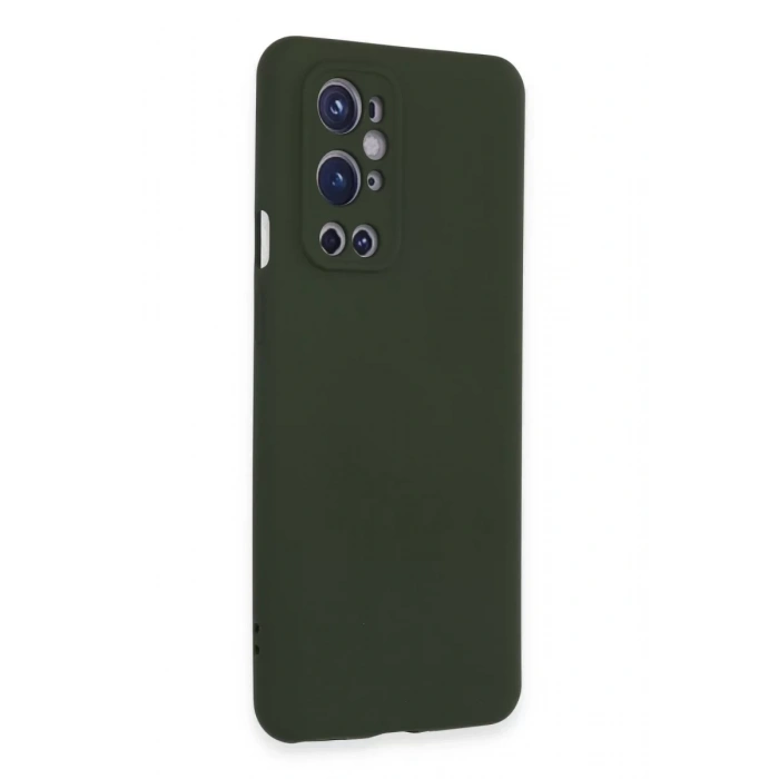 One Plus 9 Pro Kılıf Nano içi Kadife Silikon - Koyu Yeşil