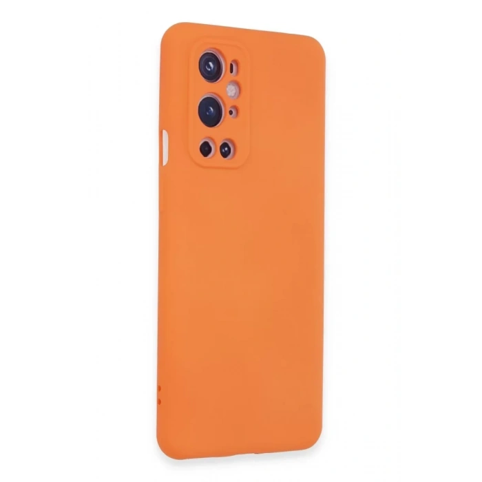 One Plus 9 Pro Kılıf Nano içi Kadife Silikon - Turuncu