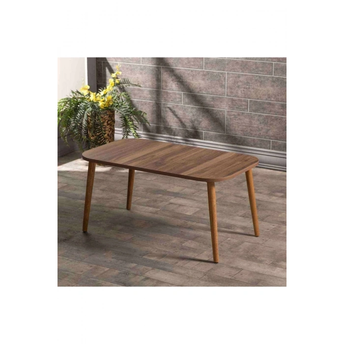 Orta Sehpa Ahşap Torna Ayak Kare Ceviz