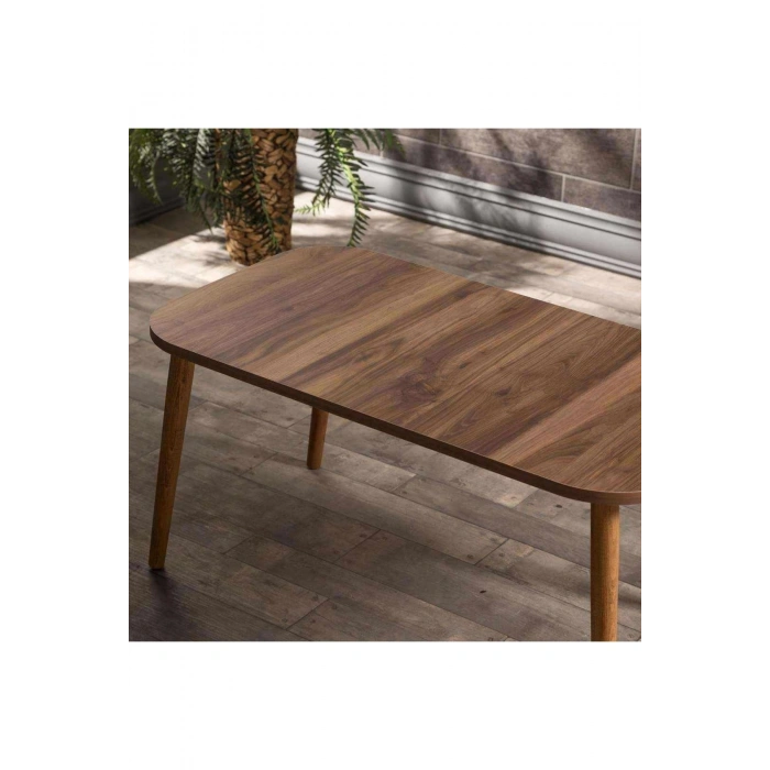 Orta Sehpa Ahşap Torna Ayak Kare Ceviz