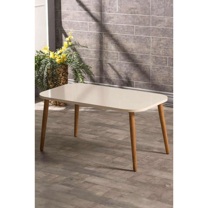 Orta Sehpa Ahşap Torna Ayak Kare Ceviz