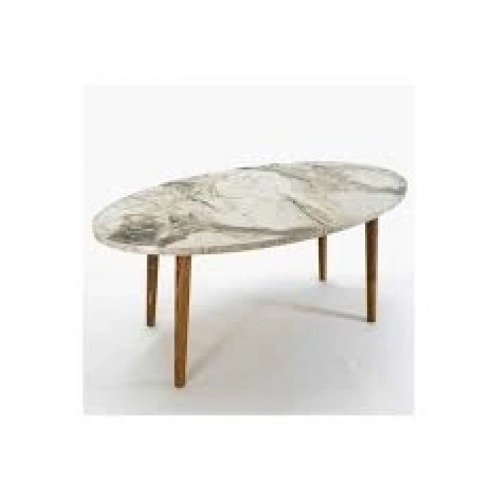 Orta Sehpa Ahşap Torna Elips Efes