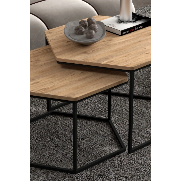 Orta Sehpa Altıgen İkili Lüx Atlantik Çam