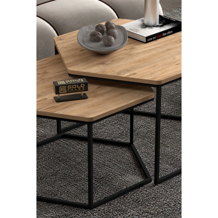 Orta Sehpa Altıgen İkili Lüx Atlantik Çam