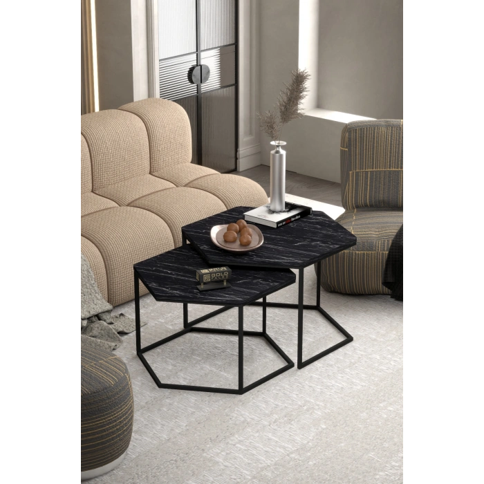 Orta Sehpa Altıgen İkili Lüx Bendir