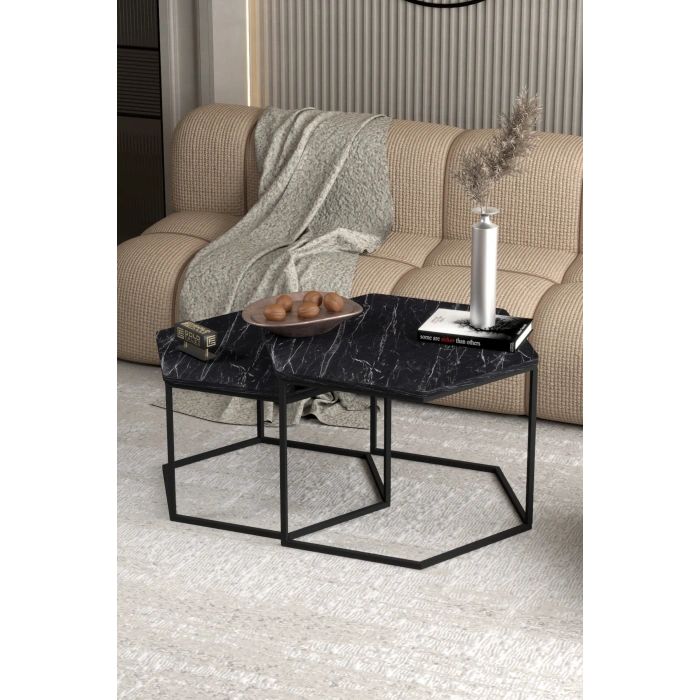 Orta Sehpa Altıgen İkili Lüx Bendir