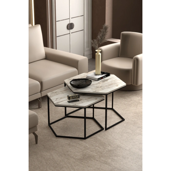 Orta Sehpa Altıgen İkili Lüx Efes