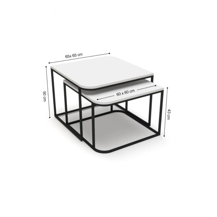 Orta Sehpa Damla İkili Lüx Traverten