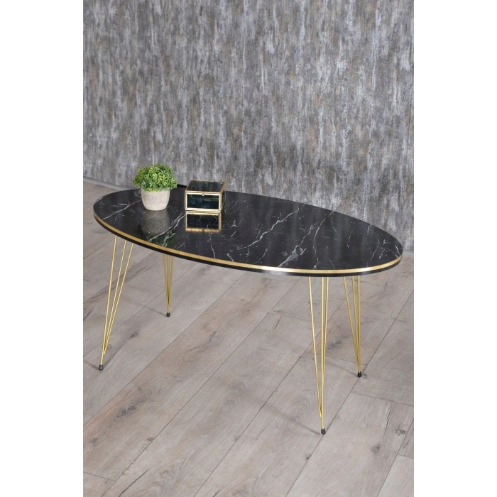 Orta Sehpa Elips Çift Gold Bendir Tel