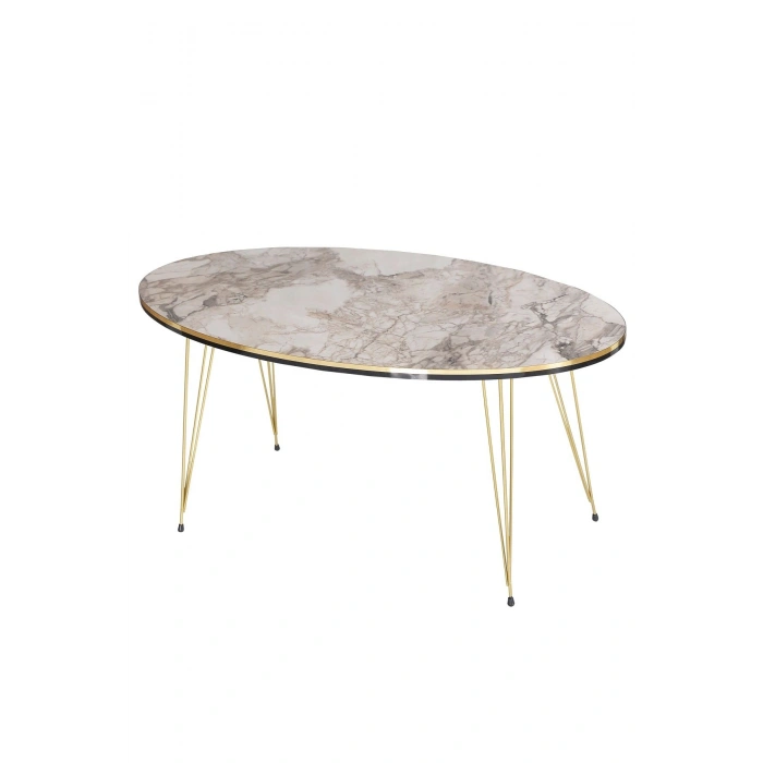 Orta Sehpa Elips Çift Gold Efes Tel