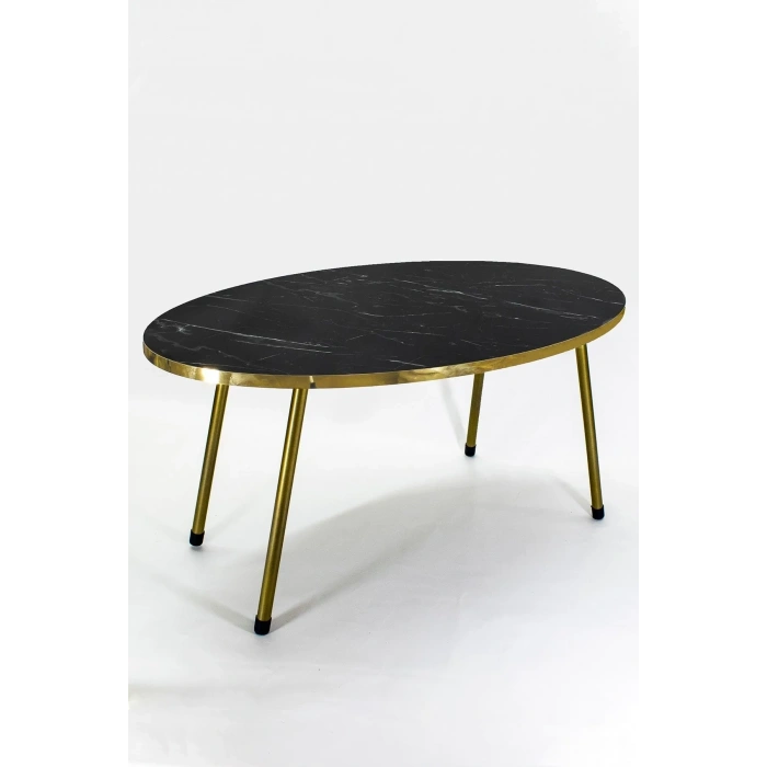 Orta Sehpa Elips GOLD Metal Ayak Bendir GOLD