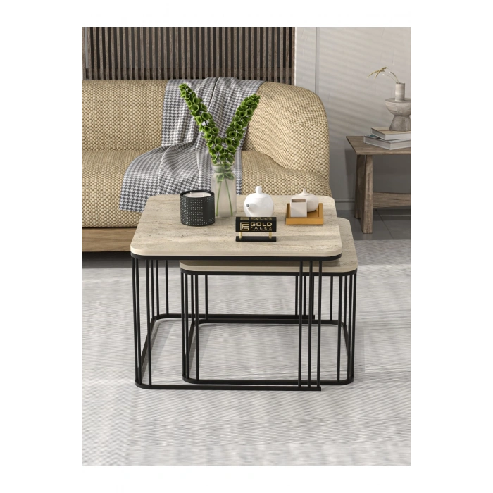 Orta Sehpa İkili Alize Traverten