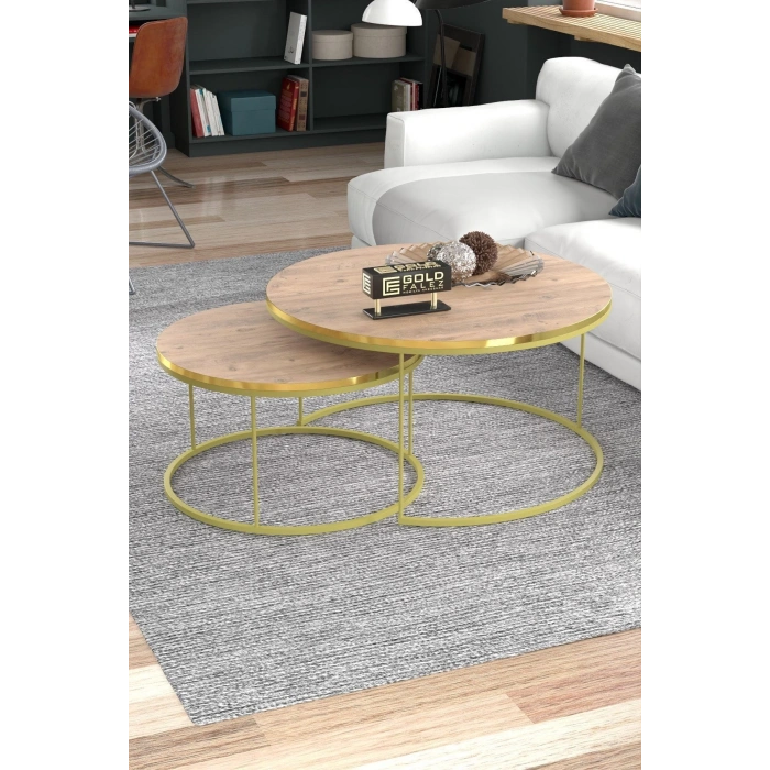 Orta Sehpa Ikili Lüx Specıal Gold Ceviz