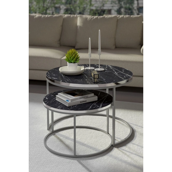 Orta Sehpa Ikili Lüx Specıal Gümüş Bendir