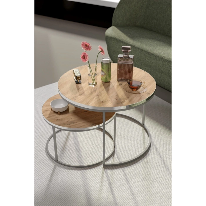 Orta Sehpa Ikili Lüx Specıal Gümüş Ceviz