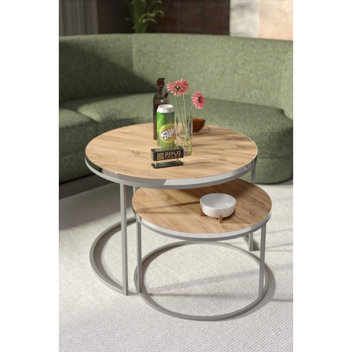 Orta Sehpa Ikili Lüx Specıal Gümüş Ceviz