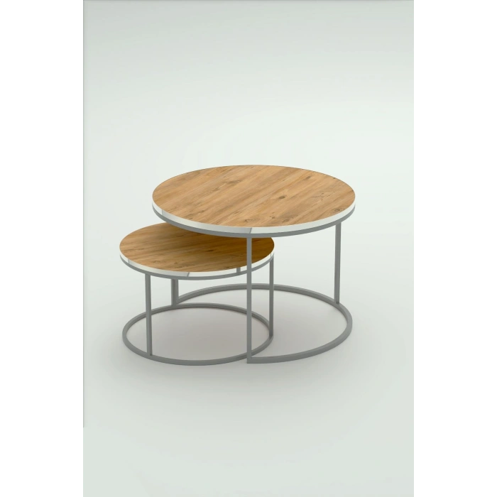 Orta Sehpa Ikili Lüx Specıal Gümüş Ceviz