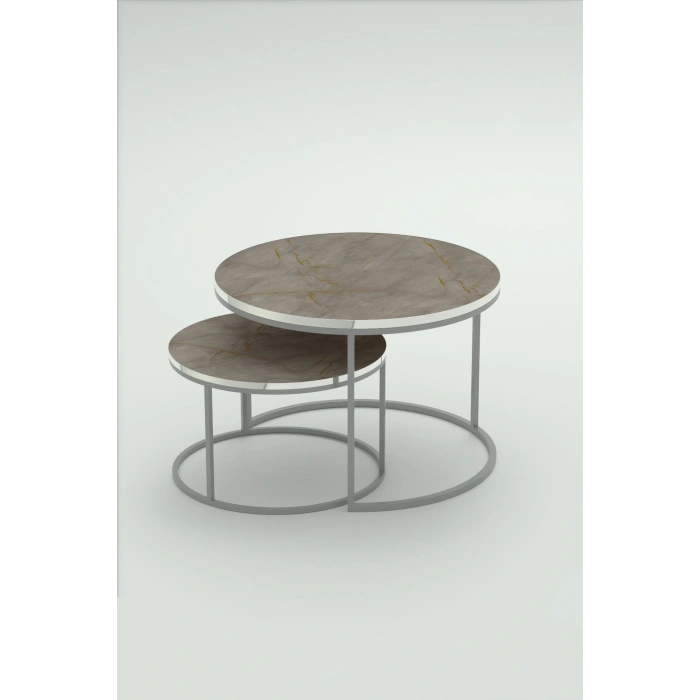 Orta Sehpa Ikili Lüx Specıal Gümüş Gordion