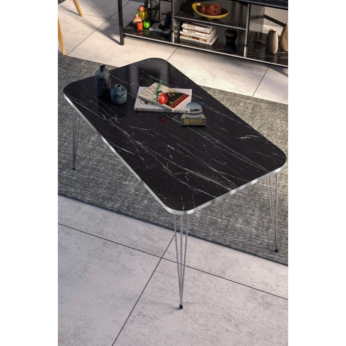 Orta Sehpa Kare Gümüş Bendir Tel