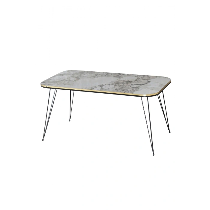 Orta Sehpa Kr Siyah Tel Ayak Çift Altın Efes