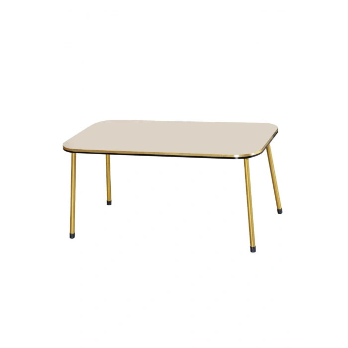 Orta Sehpa Krem Metal Ayak Kr Çift Gold