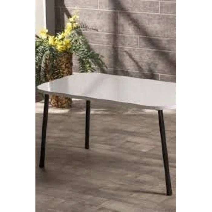 Orta Sehpa Metal Ayak Beyaz KR