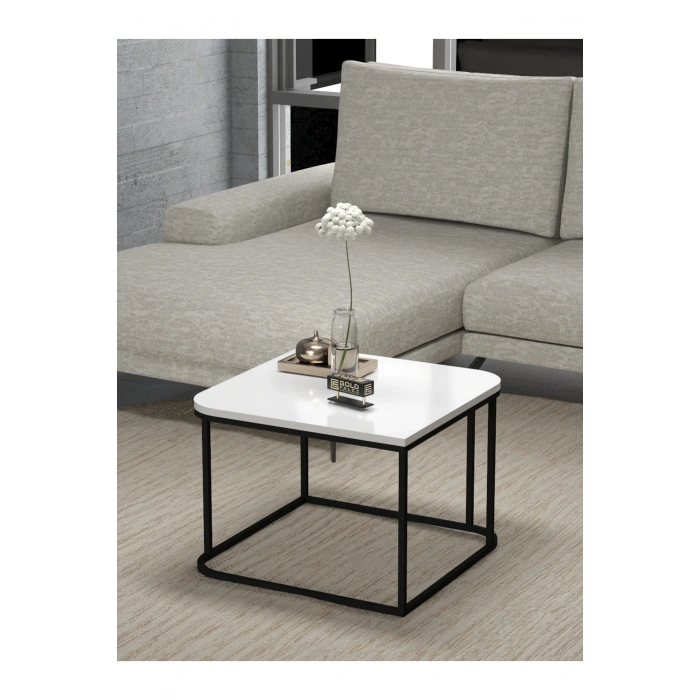 Orta Sehpa Tekli Damla Beyaz