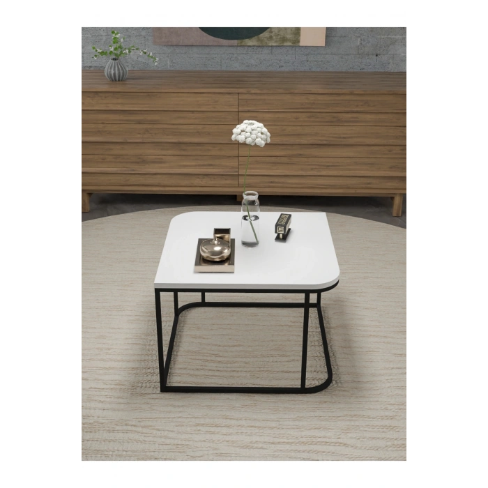 Orta Sehpa Tekli Damla Beyaz