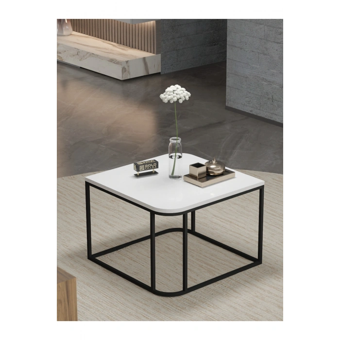 Orta Sehpa Tekli Damla Beyaz