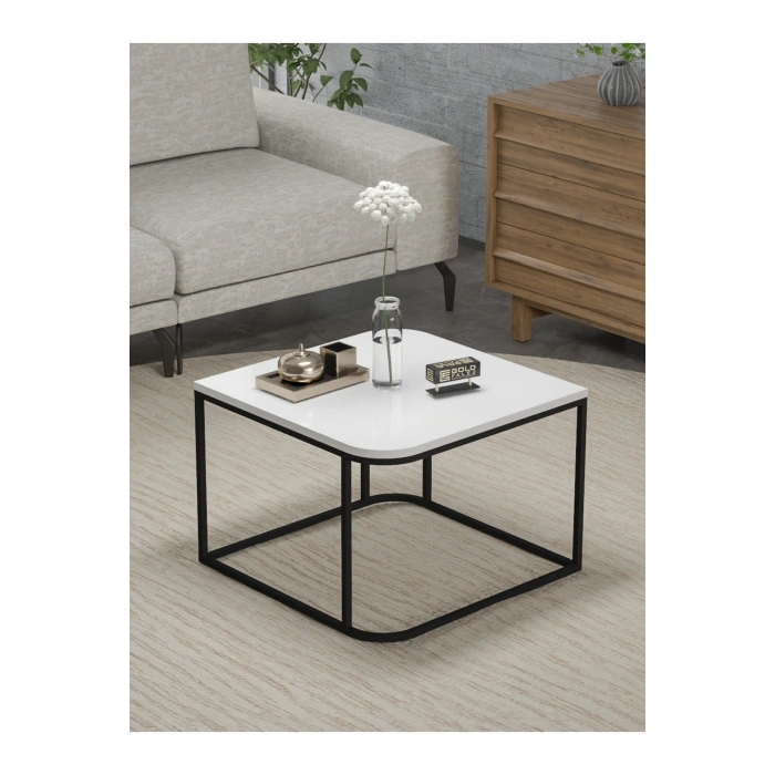 Orta Sehpa Tekli Damla Beyaz