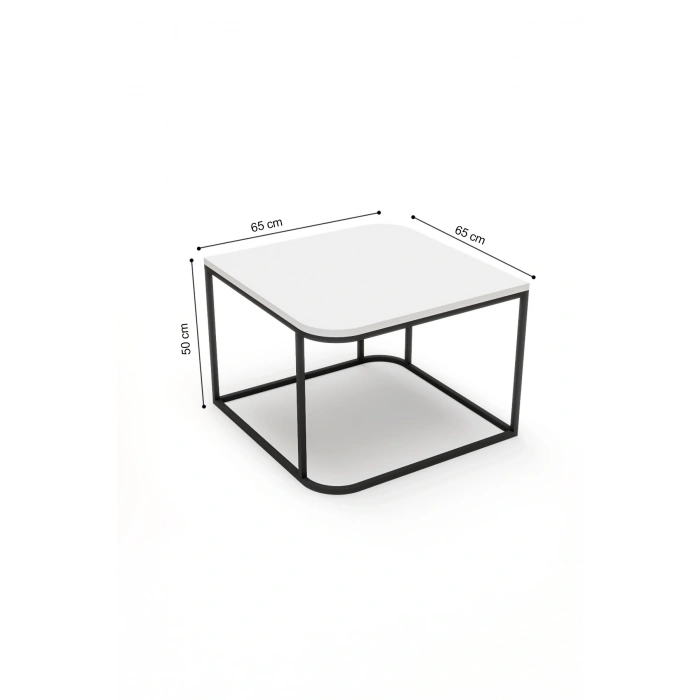 Orta Sehpa Tekli Damla Gold Beyaz