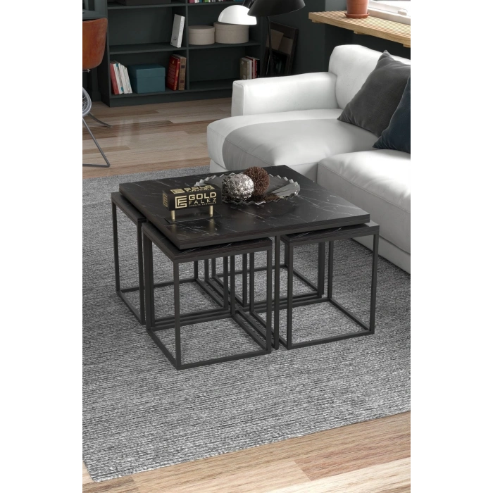 Orta Sehpa Ve Zigon Sehpa 5li Lüx Set Bendir