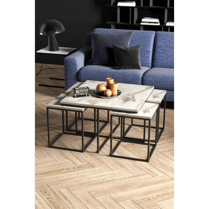 Orta Sehpa Ve Zigon Sehpa 5li Lüx Set EFES