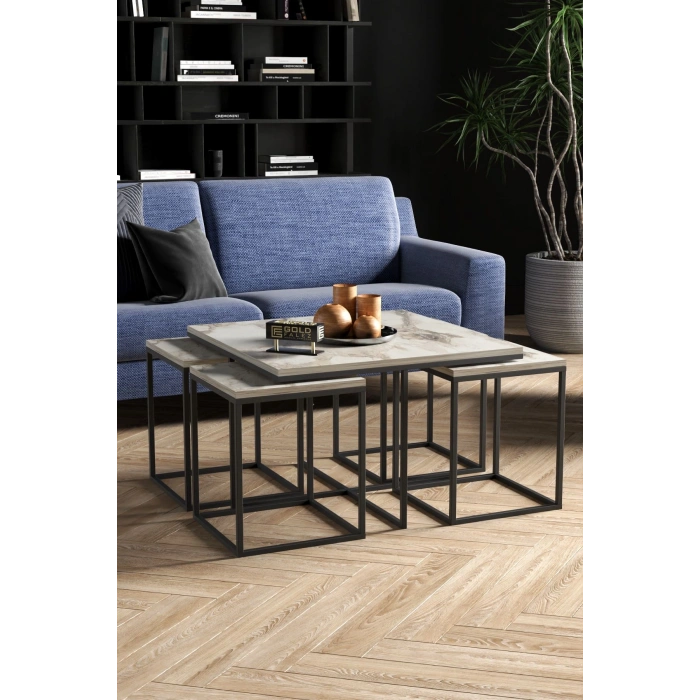 Orta Sehpa Ve Zigon Sehpa 5li Lüx Set EFES