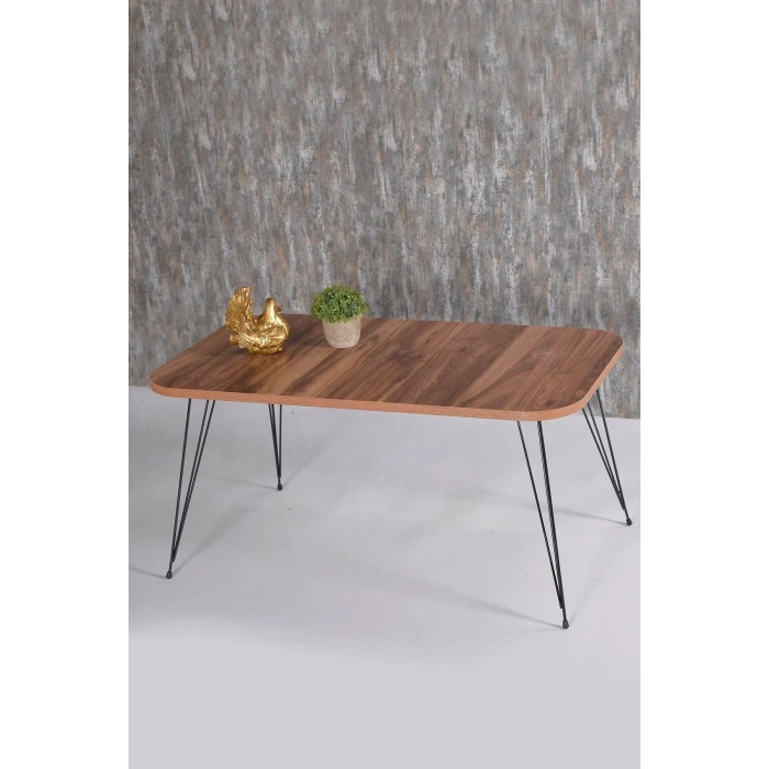 Orta Sehpa Ve Zigon Sehpa Ceviz Set Tel Ayak Kr