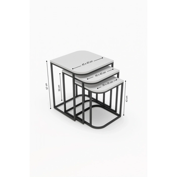 Orta Sehpa Ve Zigon Sehpa Damla Atlantik Çam