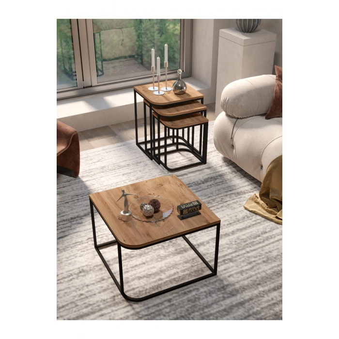 Orta Sehpa Ve Zigon Sehpa Damla Atlantik Çam