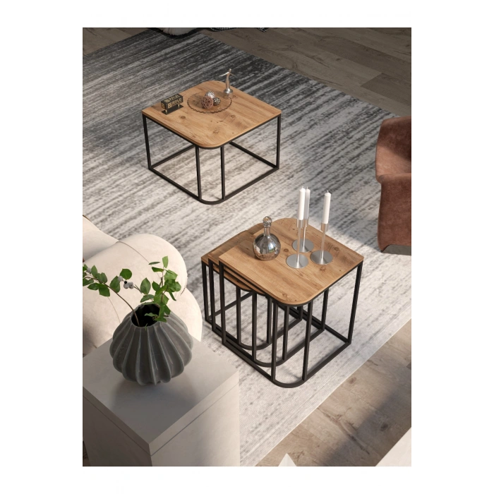 Orta Sehpa Ve Zigon Sehpa Damla Atlantik Çam