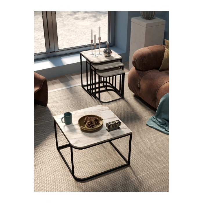 Orta Sehpa Ve Zigon Sehpa Damla Efes