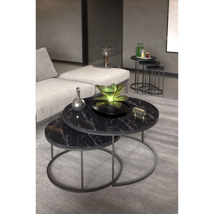 ORTA SEHPA VE ZİGON SEHPA SET İKİLİ LÜX C ZİGON BENDİR