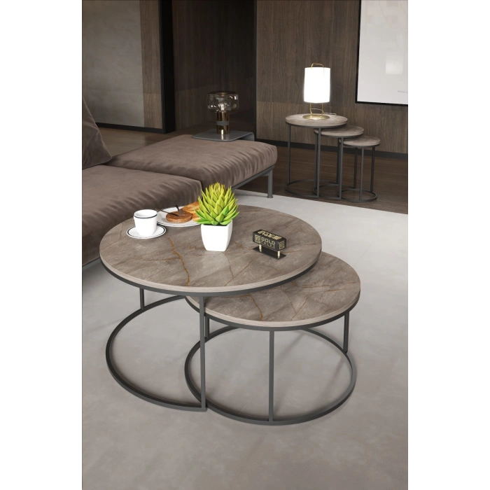 ORTA SEHPA VE ZİGON SEHPA SET İKİLİ LÜX C ZİGON GORDİON