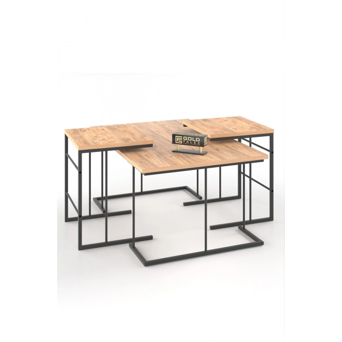 ORTA SEHPA VE ZİGON SEHPA SOLO SET ATLANTİK ÇAM