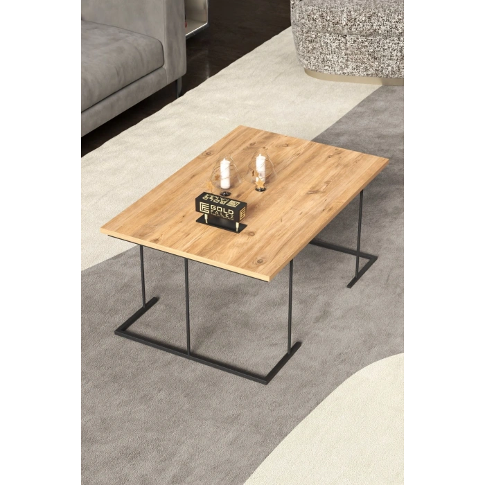 ORTA SEHPA VE ZİGON SEHPA SOLO SET ATLANTİK ÇAM