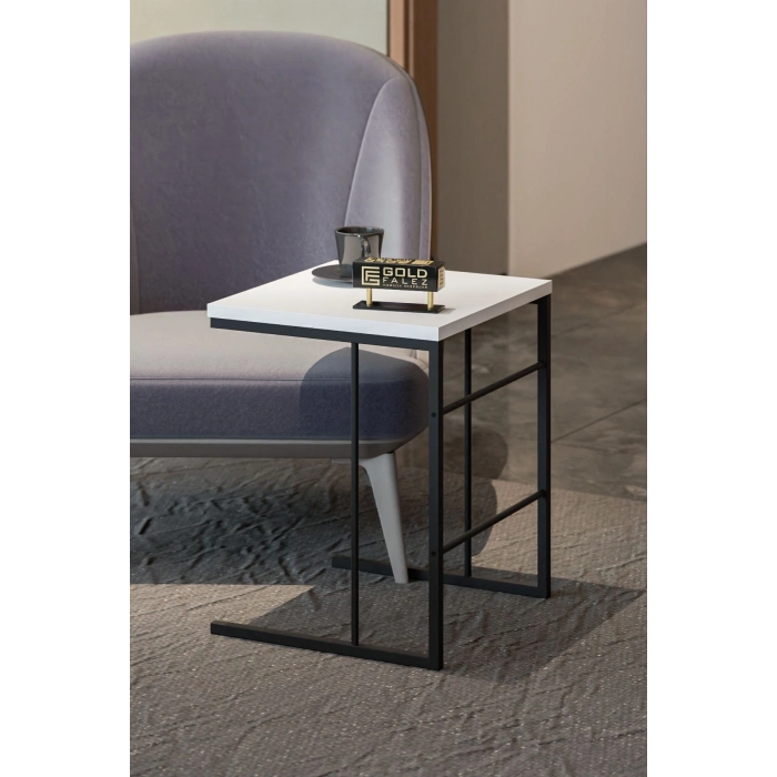 ORTA SEHPA VE ZİGON SEHPA SOLO SET BEYAZ