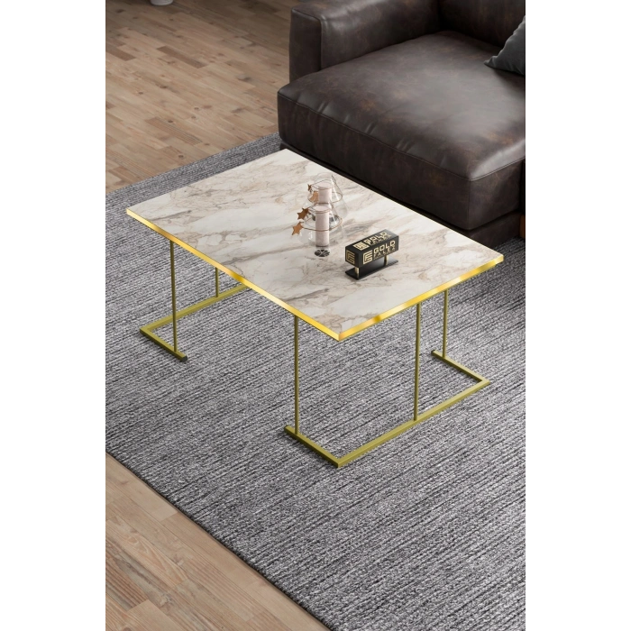 ORTA SEHPA VE ZİGON SEHPA SOLO SET GOLD EFES