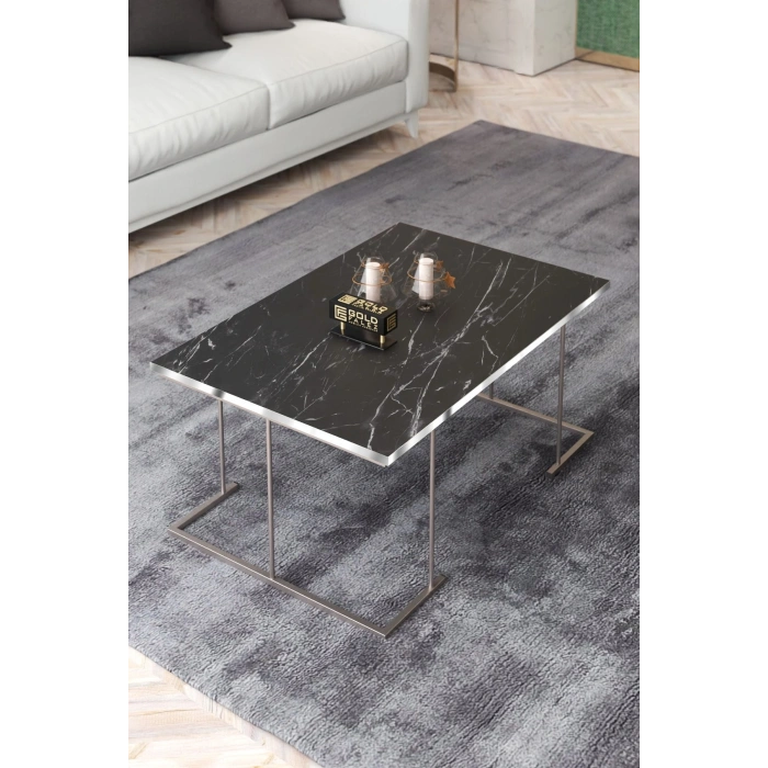 ORTA SEHPA VE ZİGON SEHPA SOLO SET GÜMÜŞ BENDİR