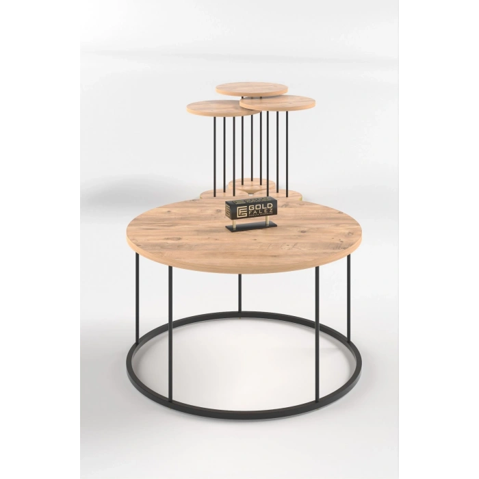 ORTA SEHPA VE ZİGON SEHPA TERRA SET ATLANTİK ÇAM