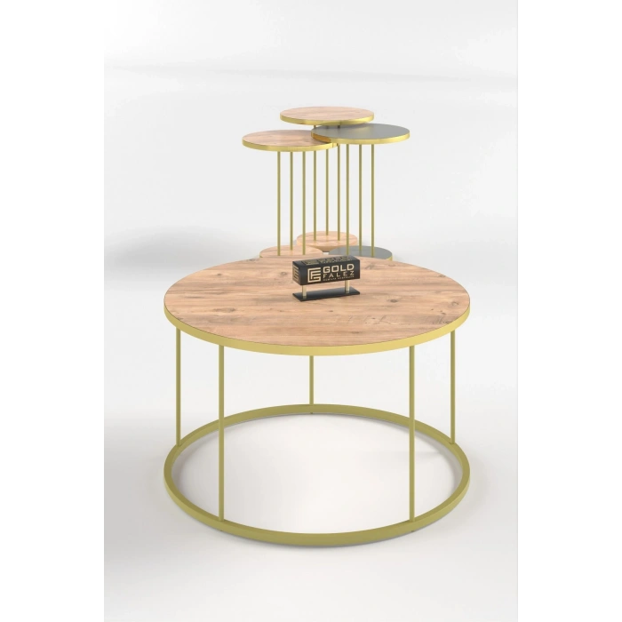 ORTA SEHPA VE ZİGON SEHPA TERRA SET GOLD ANTRASİT CEVİZ